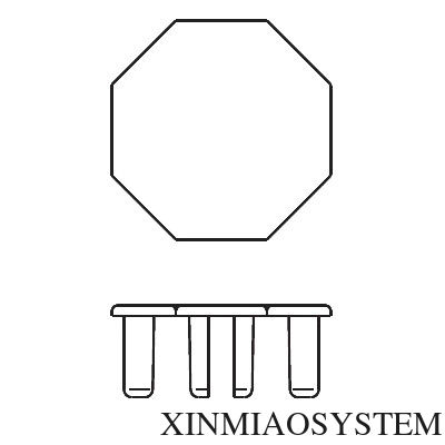 S132 Plastic End Cap of 8 way extrusion,Octanorm Similar Drawing  Connector Bar for Exhibition Booth