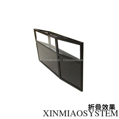 Hot sales folding aluminium alloy tempered glass jewelry display stand,Jewelry Display Showcases