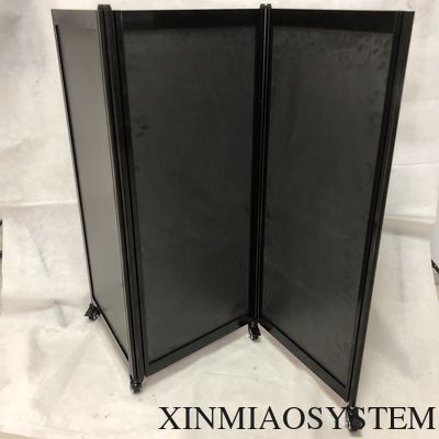 Wall panel with 360° hinges for for versatile portability in multiple workspaces