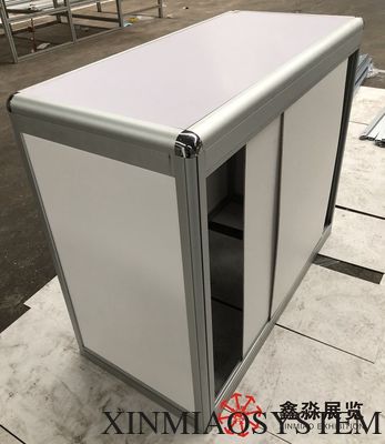 Counters of exhibition booth, counters for tradeshow stand, folding portable counter folded free of tool