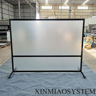 Freestanding Balck/Silver Color Room Divider Screen Sneeze Protection  Front Desk Clear Partitions Screens