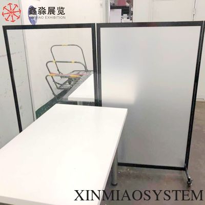 Aluminum Frame Acrylic Partition Screen Mobile Restaurant Clear Polycarbonate Room Divider