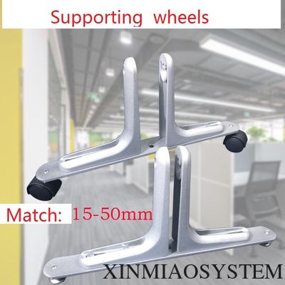 Metal Holder Feet Aluminum Alloy Room Divider Privacy Screens Divider Partition Movable Wheel for Hotel