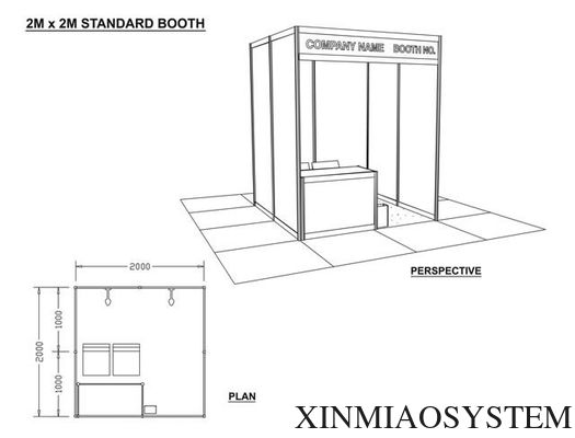 2x2M System Booth, Chinese Modular Aluminum Exhibition Booth Supplier, Exhibition Stand Factory In China