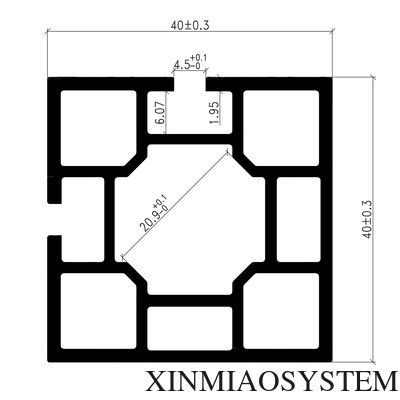 40mm SEG Fabric Square Pillar、8-slot Aluminum Exhibition Extrusion,Maxima System Aluminum Column、Easy Assembly Trade Show Aluminum Profile、SEG Tension Fabric Booth Frame