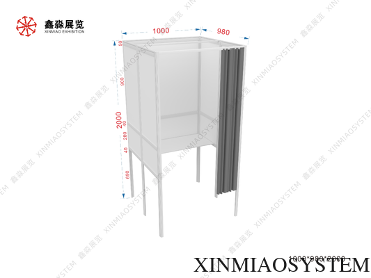 Custom Size Foldable Portable Changing Room Modular Aluminum Profile Fitting Room Movable Dressing Booth For Retail Shop Outdoor Event