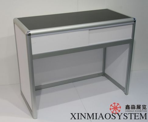 Foldable aluminum front desk of 3X3M exhibition booth, New coming exhibition folding desk