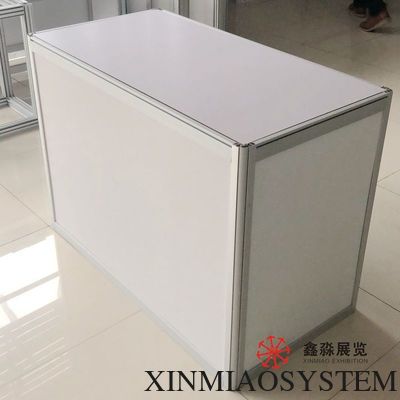 Folding desk specially widly used as the front desk of a exhibition booth,free of tool dispay deks