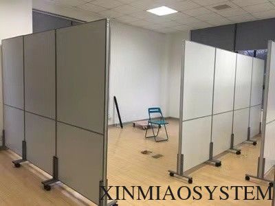 Metal Holder Feet Aluminum Alloy Room Divider Privacy Screens Divider Partition Movable Wheel for Hotel
