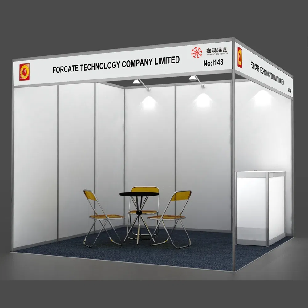 Customized 30mins Quick Build Aluminum Fabric Trade Show Booth Design